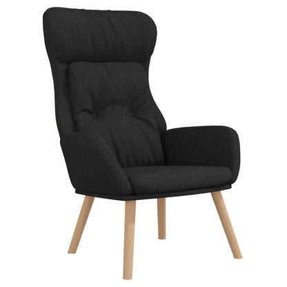 Relax Armchair with Black Footrest in Fabric