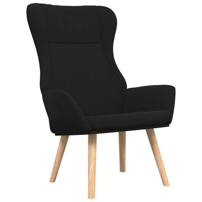 Relax Armchair with Black Footrest in Fabric