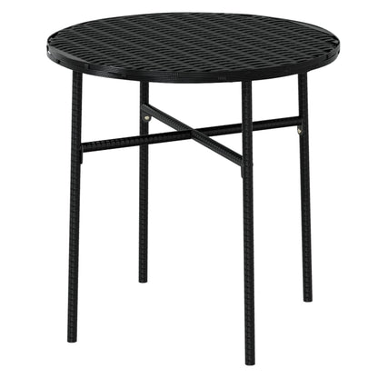 Set Mobili da Pranzo per Giardino 3 pz Polyrattan Nero - homemem39
