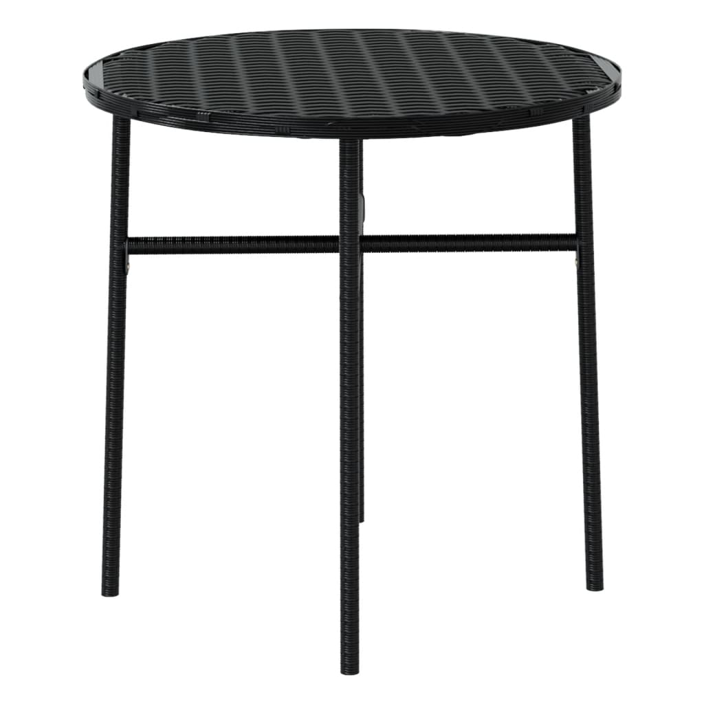 Set Mobili da Pranzo per Giardino 3 pz Polyrattan Nero - homemem39