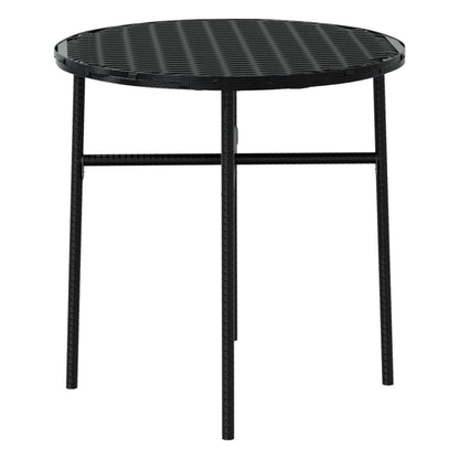 Set Mobili da Pranzo per Giardino 3 pz Polyrattan Nero - homemem39