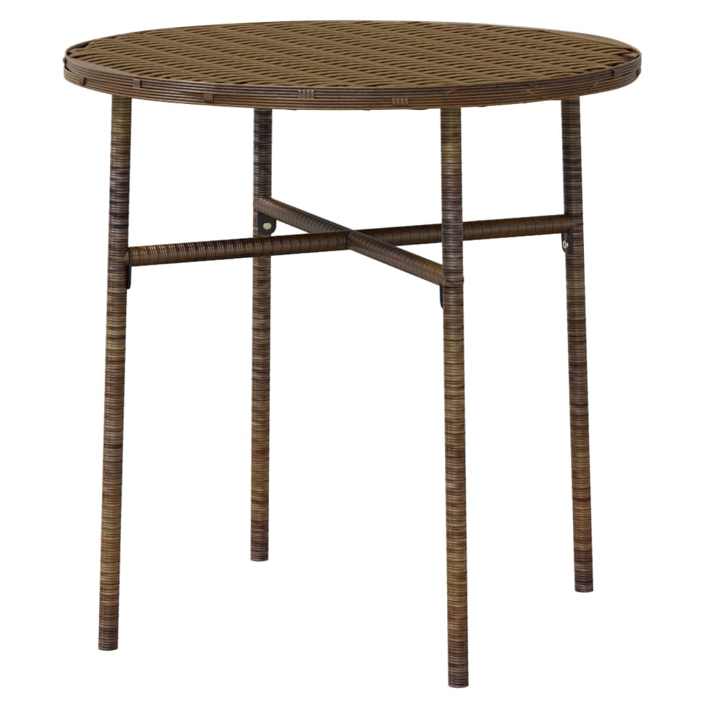Set Mobili da Pranzo per Giardino 3 pz in Polyrattan Marrone - homemem39