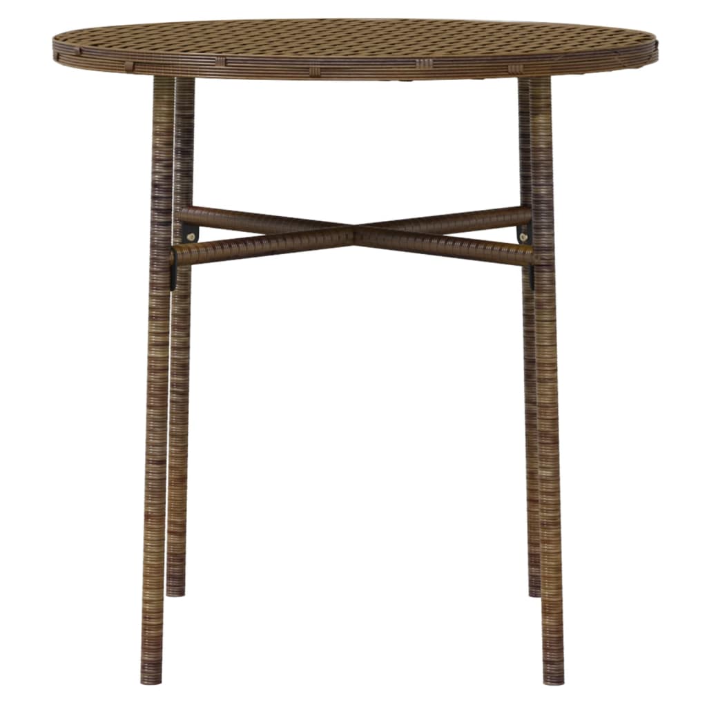 Set Mobili da Pranzo per Giardino 3 pz in Polyrattan Marrone - homemem39