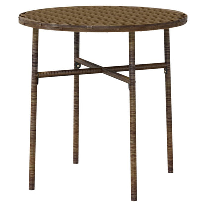 Set Mobili da Pranzo per Giardino 3 pz in Polyrattan Marrone - homemem39