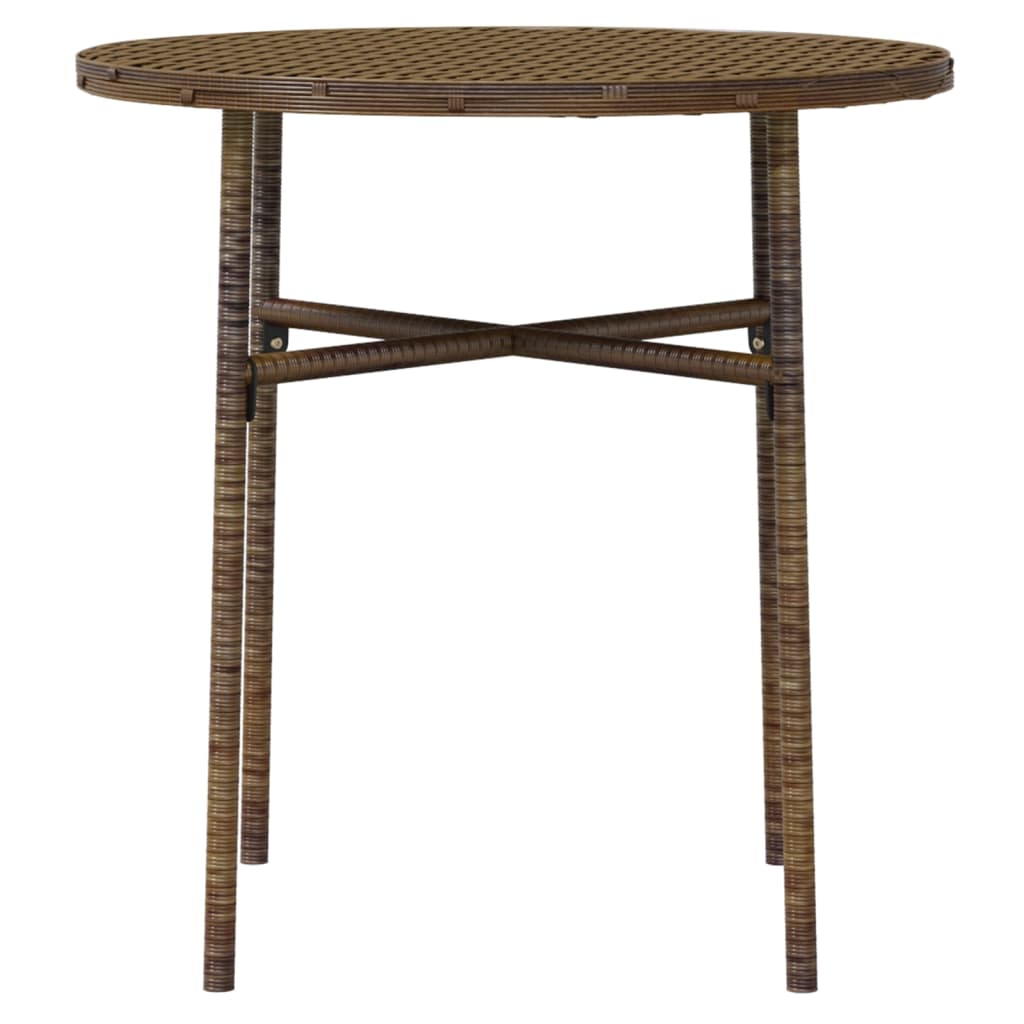 Set Mobili da Pranzo per Giardino 3 pz in Polyrattan Marrone - homemem39