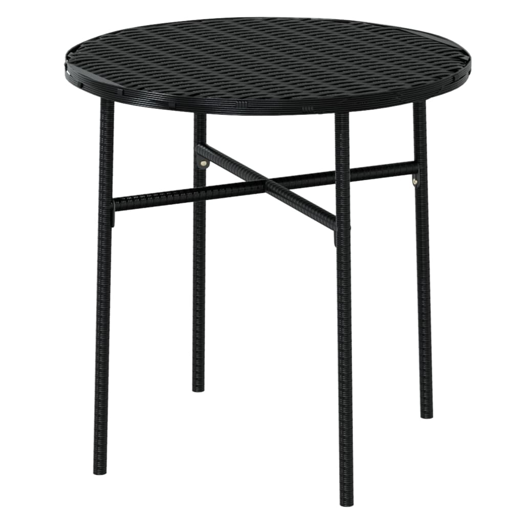 Set Mobili da Pranzo per Giardino 3 pz Polyrattan Nero - homemem39