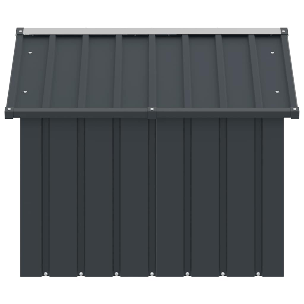 Casetta per Cani Antracite 116,5x103x81,5 cm Acciaio Zincato - homemem39