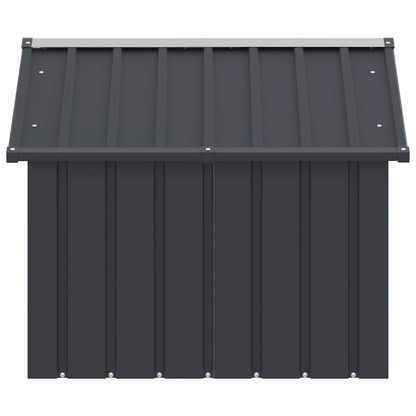 Casetta per Cani Antracite 116,5x103x81,5 cm Acciaio Zincato - homemem39