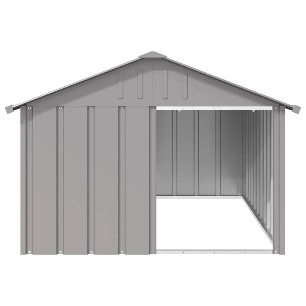 Gray Dog House 116.5x153x81.5 cm Galvanized Steel