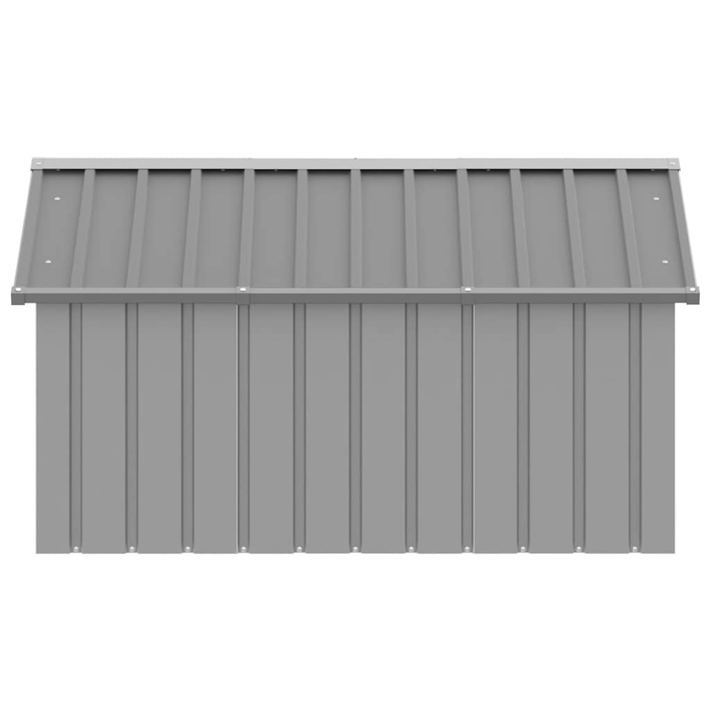 Gray Dog House 116.5x153x81.5 cm Galvanized Steel