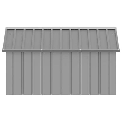 Gray Dog House 116.5x153x81.5 cm Galvanized Steel
