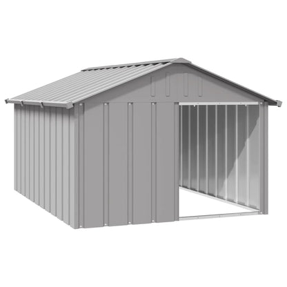 Gray Dog House 116.5x153x81.5 cm Galvanized Steel