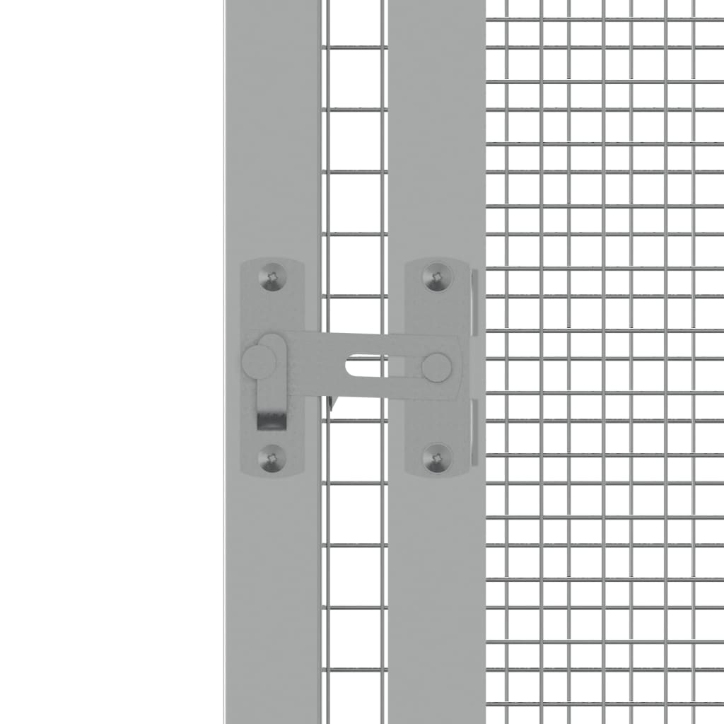 Gabbia per Uccelli Grigia 213,5x217,5x211,5 cm Acciaio Zincato - homemem39