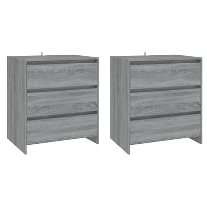Credenze 3 pz Grigio Sonoma in Legno Multistrato - homemem39