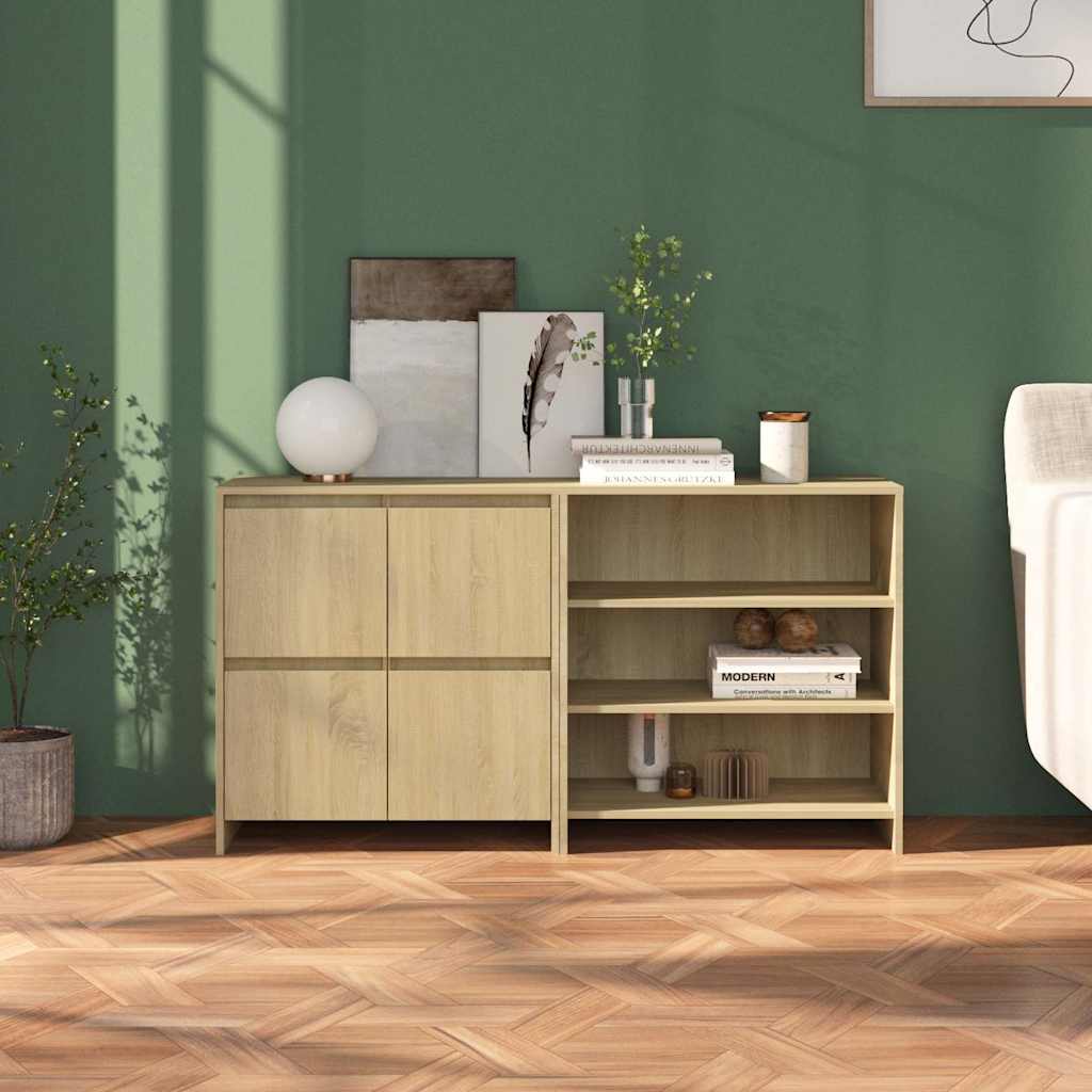 Credenze 2 pz Rovere Sonoma in Legno Multistrato - homemem39