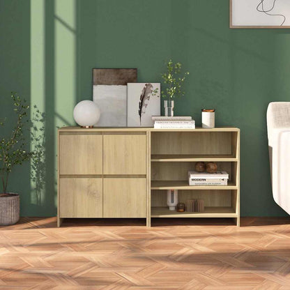 Credenze 2 pz Rovere Sonoma in Legno Multistrato - homemem39