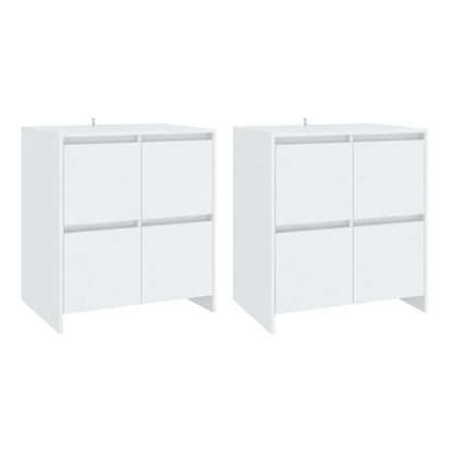 Credenze 2 pz Bianche 70x41x75 cm in Legno Multistrato - homemem39