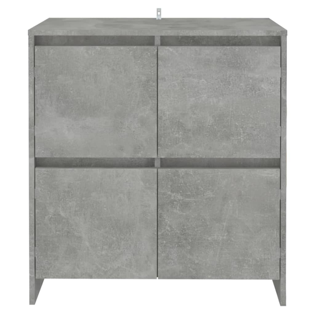 Credenze 2 pz Grigio Cemento 70x41x75 cm in Legno Multistrato - homemem39