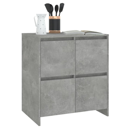 Credenze 2 pz Grigio Cemento 70x41x75 cm in Legno Multistrato - homemem39