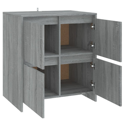 Credenze 2 pz Grigio Sonoma 70x41x75 cm in Legno Multistrato - homemem39