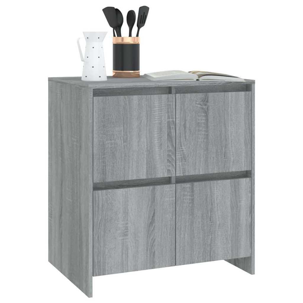 Credenze 2 pz Grigio Sonoma 70x41x75 cm in Legno Multistrato - homemem39