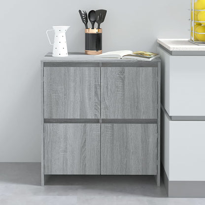 Credenze 2 pz Grigio Sonoma 70x41x75 cm in Legno Multistrato - homemem39