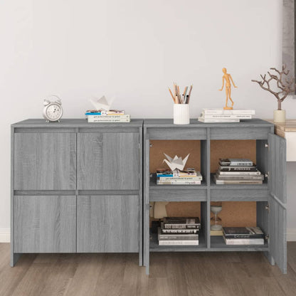 Credenze 2 pz Grigio Sonoma 70x41x75 cm in Legno Multistrato - homemem39