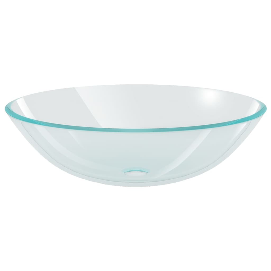 Lavandino con Rubinetto e Piletta Vetro Temperato Trasparente - homemem39