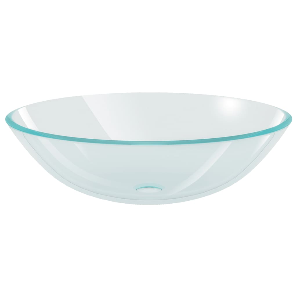 Lavandino con Rubinetto e Piletta Vetro Temperato Trasparente - homemem39