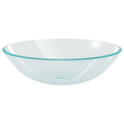 Lavandino con Rubinetto e Piletta Vetro Temperato Trasparente - homemem39