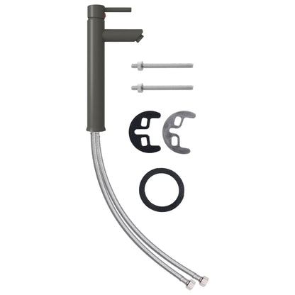 Lavandino Bagno con Rubinetto e Piletta in Vetro Temperato Nero - homemem39