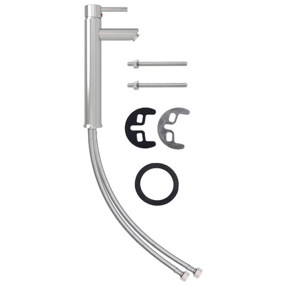 Lavandino Bagno con Rubinetto e Piletta in Vetro Temperato Nero - homemem39