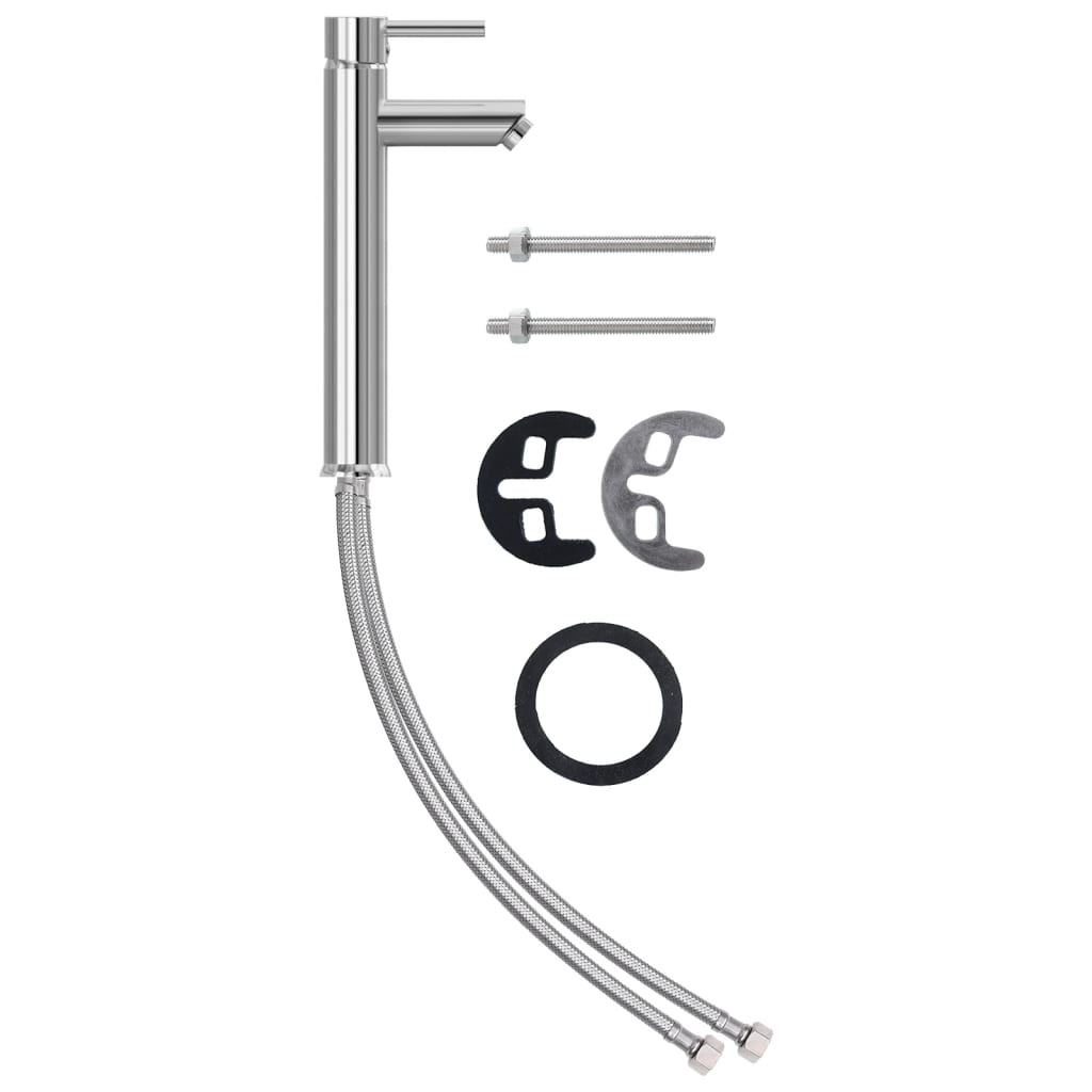 Lavandino Rubinetto e Piletta a Pressione Vetro Temperato Oro - homemem39