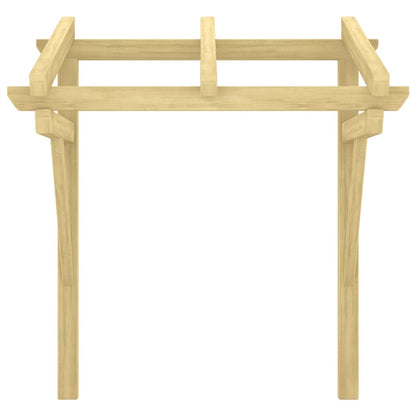 Pensilina per Porta 100x100x80 cm Pino Massello Impregnato - homemem39