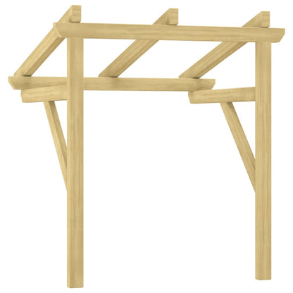 Pensilina per Porta 100x100x80 cm Pino Massello Impregnato - homemem39