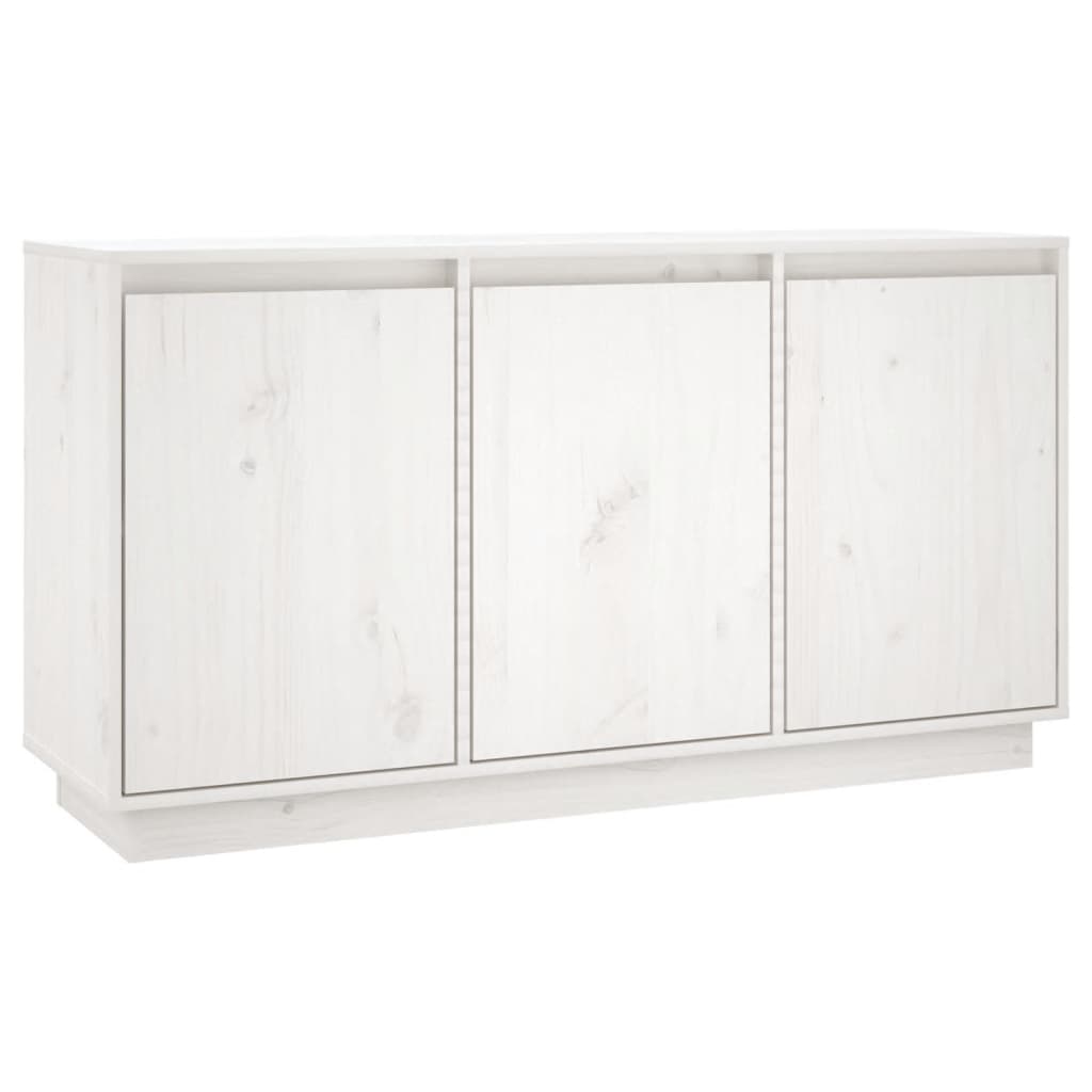 Credenza Bianca 111x34x60 cm in Legno Massello di Pino - homemem39