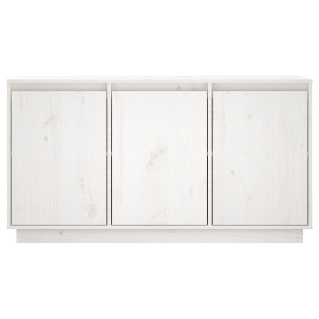 Credenza Bianca 111x34x60 cm in Legno Massello di Pino - homemem39