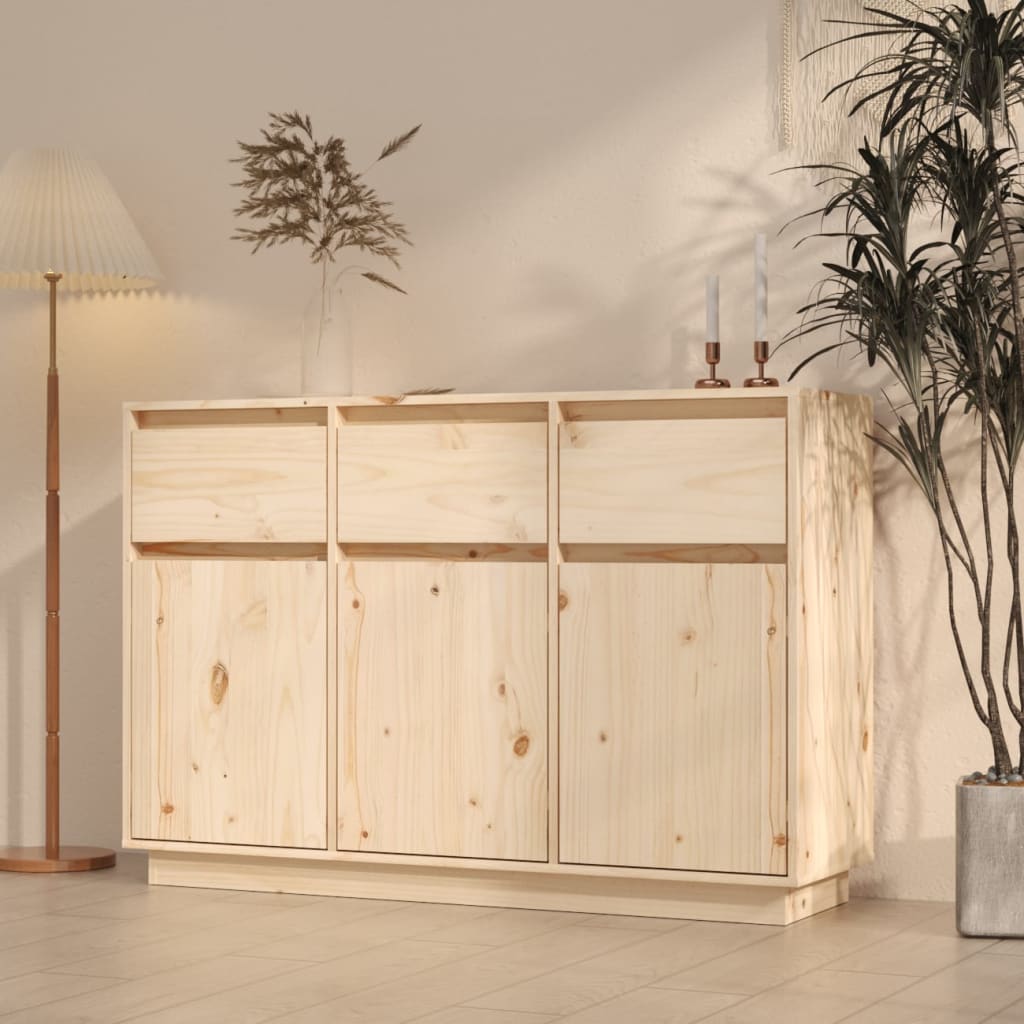 Credenza 110x34x75 cm in Legno Massello di Pino - homemem39