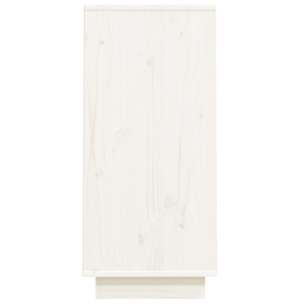 Mobile Consolle Bianco 60x34x75 cm in Legno Massello di Pino - homemem39
