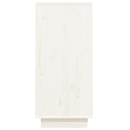 Mobile Consolle Bianco 60x34x75 cm in Legno Massello di Pino - homemem39