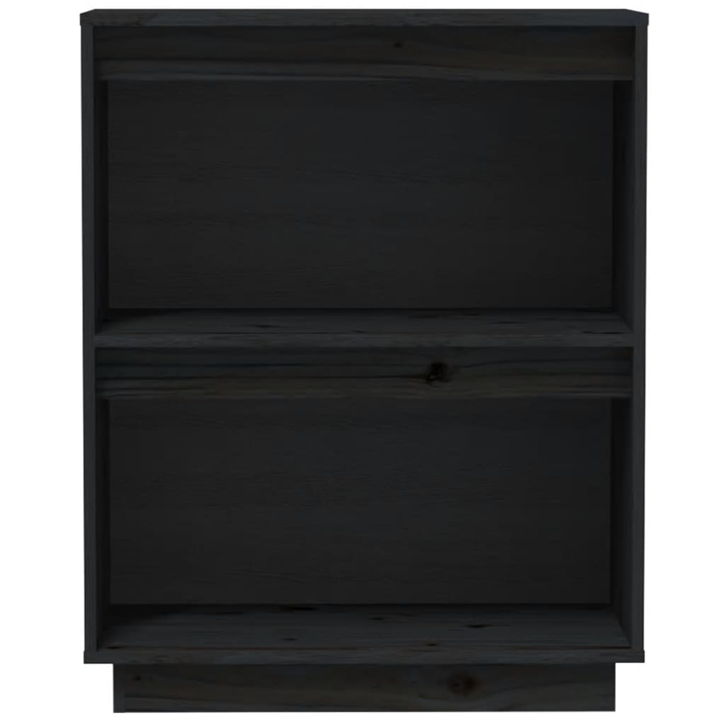 Mobile Consolle Nero 60x34x75 cm in Legno Massello di Pino - homemem39