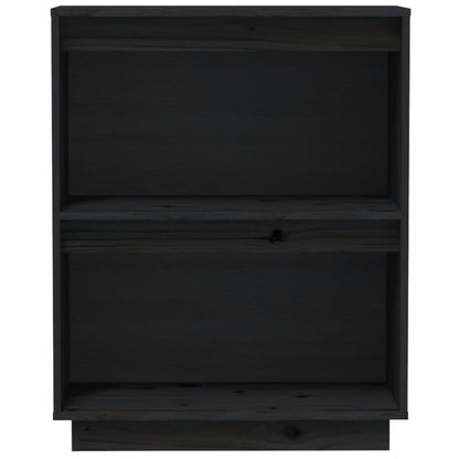 Mobile Consolle Nero 60x34x75 cm in Legno Massello di Pino - homemem39