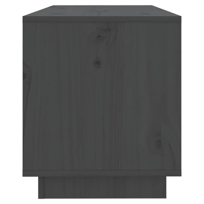 Mobile Porta TV Grigio 74x34x40 cm in Legno Massello di Pino - homemem39