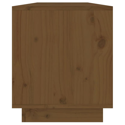 Mobile Porta TV Ambrato 110,5x34x40cm in Legno Massello di Pino - homemem39