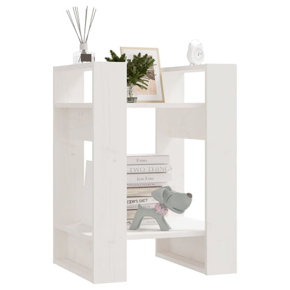 Libreria/Divisorio Bianco 41x35x57 cm in Legno Massello di Pino | homemem39