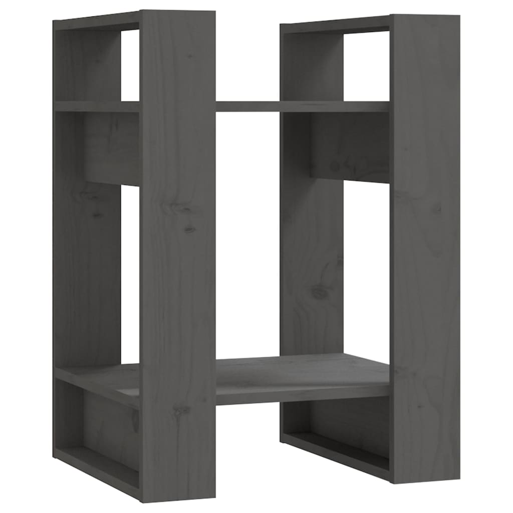 Libreria/Divisorio Grigio 41x35x57 cm in Legno Massello di Pino | homemem39