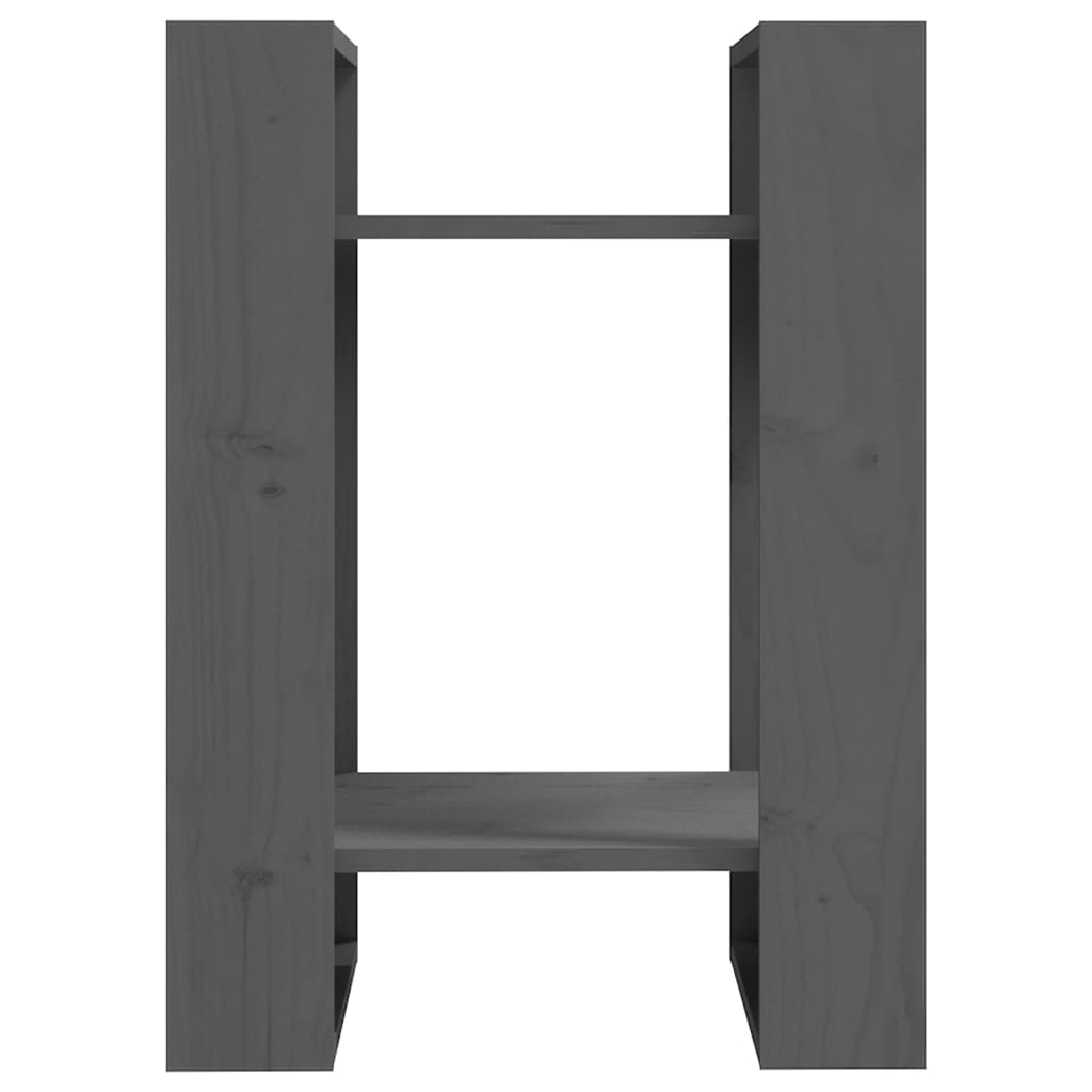 Libreria/Divisorio Grigio 41x35x57 cm in Legno Massello di Pino | homemem39