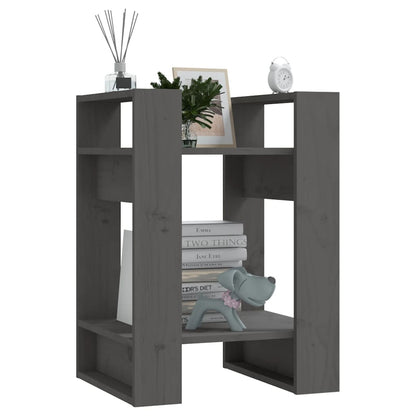 Libreria/Divisorio Grigio 41x35x57 cm in Legno Massello di Pino | homemem39