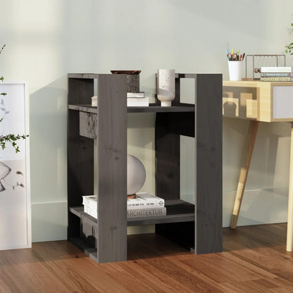 Libreria/Divisorio Grigio 41x35x57 cm in Legno Massello di Pino | homemem39