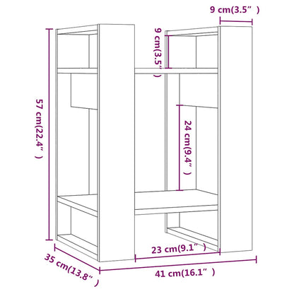 Libreria/Divisorio Nero 41x35x57 cm in Legno Massello di Pino | homemem39